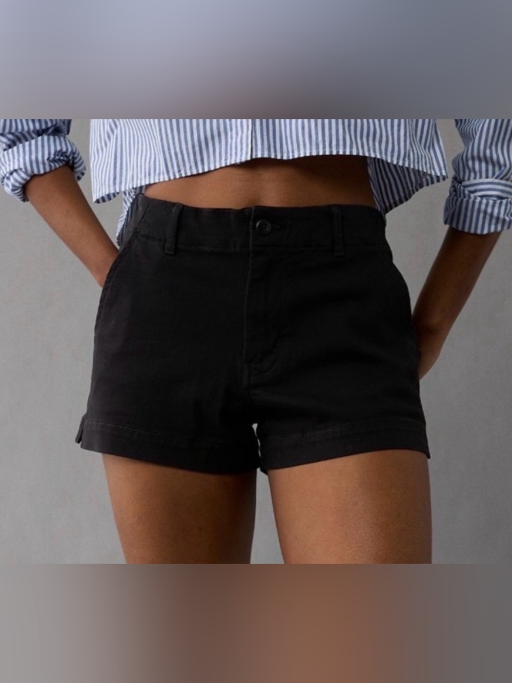 **NWT American Eagle Black Trouser Shorts- Size 00
